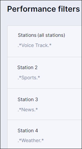 Performance station